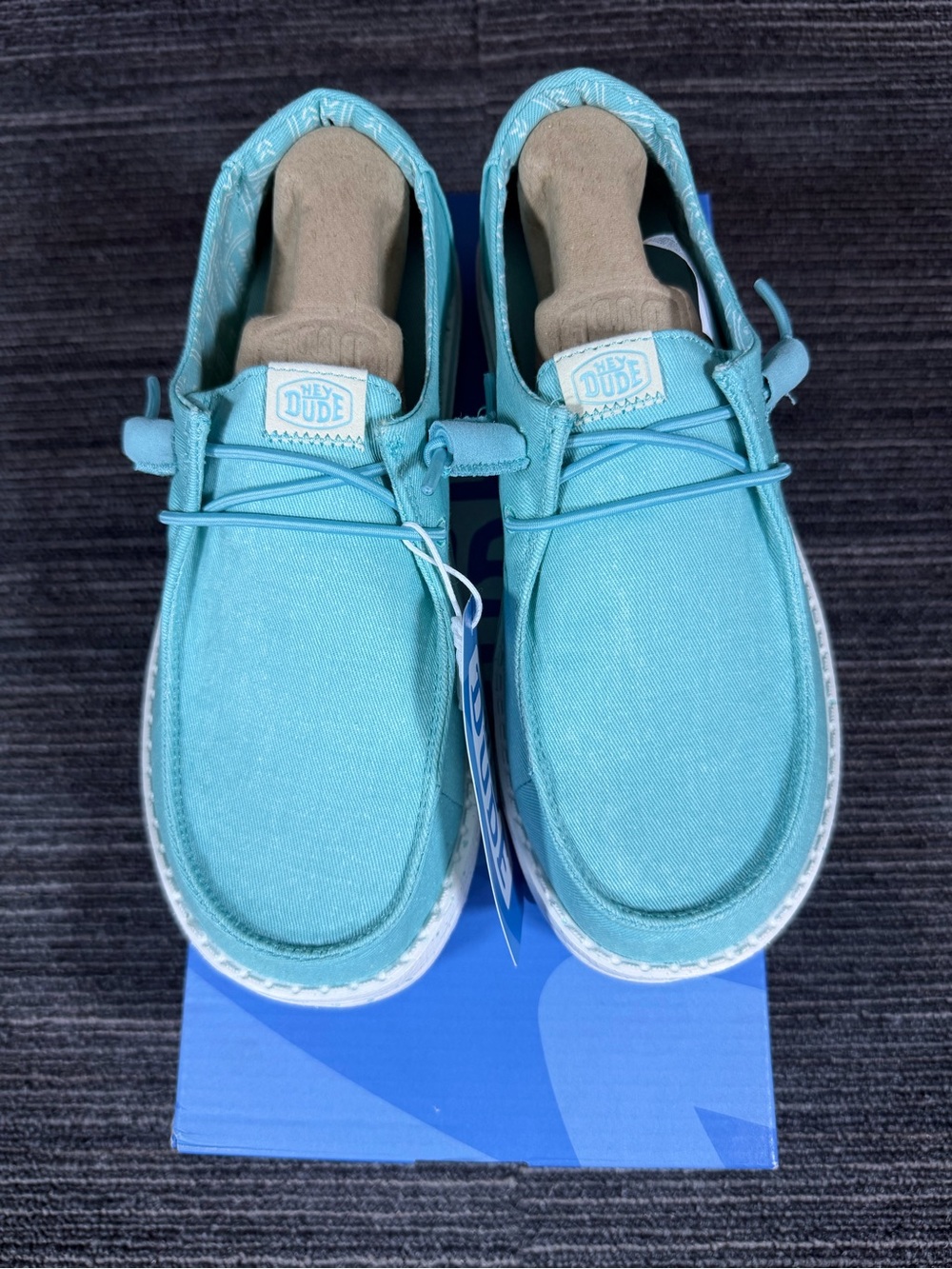Hey Dude Wendy Turquoise Canvas Slip-On Women’s 5 New 40902-440 - Picture 5 of 8